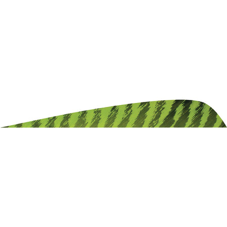 Gateway 4 in. Parabolic Feathers Barred Chartreuse Left Wing 50 Count