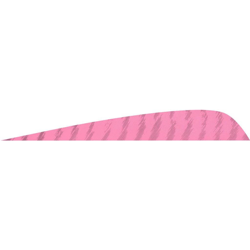 Gateway 4 in. Parabolic Feathers Barred Flo Pink Left Wing 50 Count