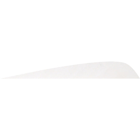 Gateway Feathers Flo White 4-Inch Parabolic LW Fletching 50 Pack