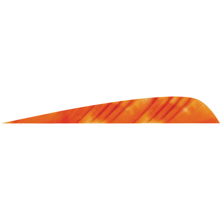 Gateway Tre White/Orange Parabolic Fletching Feathers 4 in. LW 50 Count