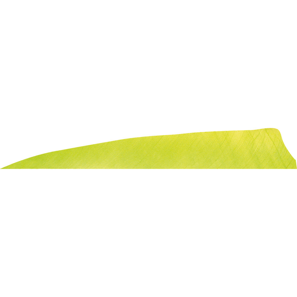 Gateway Shield Cut Arrow Feathers Lemon Lime 4 in. Left Wing Pack of 50
