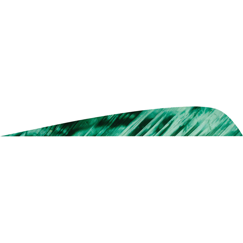 Gateway Tre Green Parabolic Arrow Feathers 4 in. Right Wing 50 Count