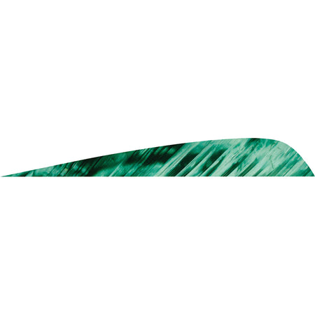 Gateway Tre Green Parabolic Arrow Feathers 4 in. Right Wing 50 Count