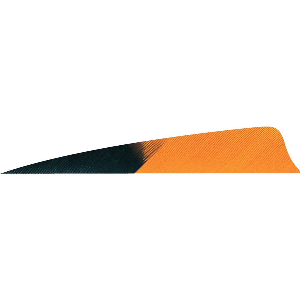Gateway Feathers 4 in. Kuru Flo Orange Shield Cut Feathers RW Pack of 50