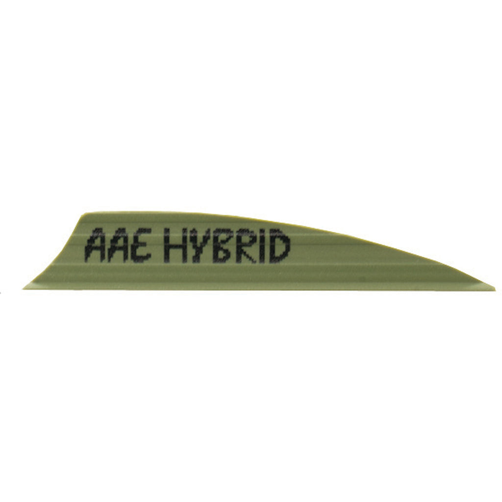 AAE Hybrid 2.0 Archery Vanes OD Green 1.95 in. 100 Count