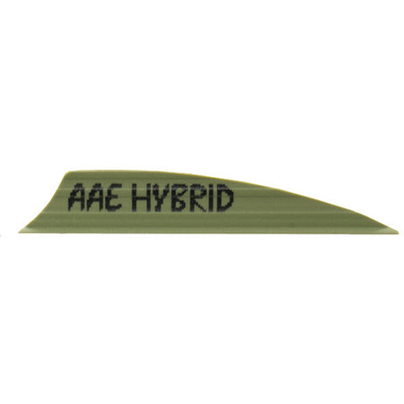 AAE Hybrid 2.0 Archery Vanes OD Green 1.95 in. 100 Count