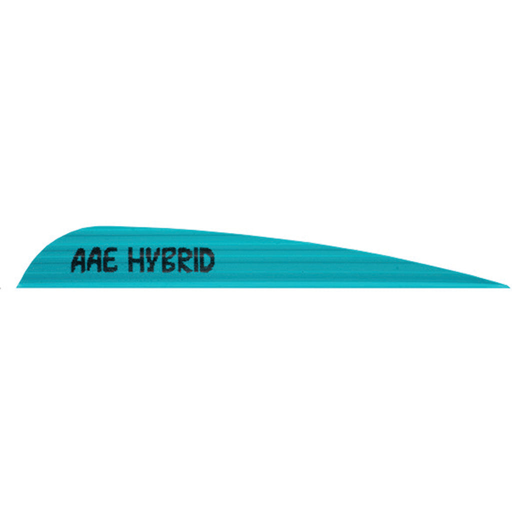 AAE Hybrid 40 Archery Vanes Teal 3.80 in. 100 Count