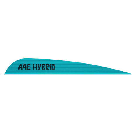 AAE Hybrid 40 Archery Vanes Teal 3.80 in. 100 Count