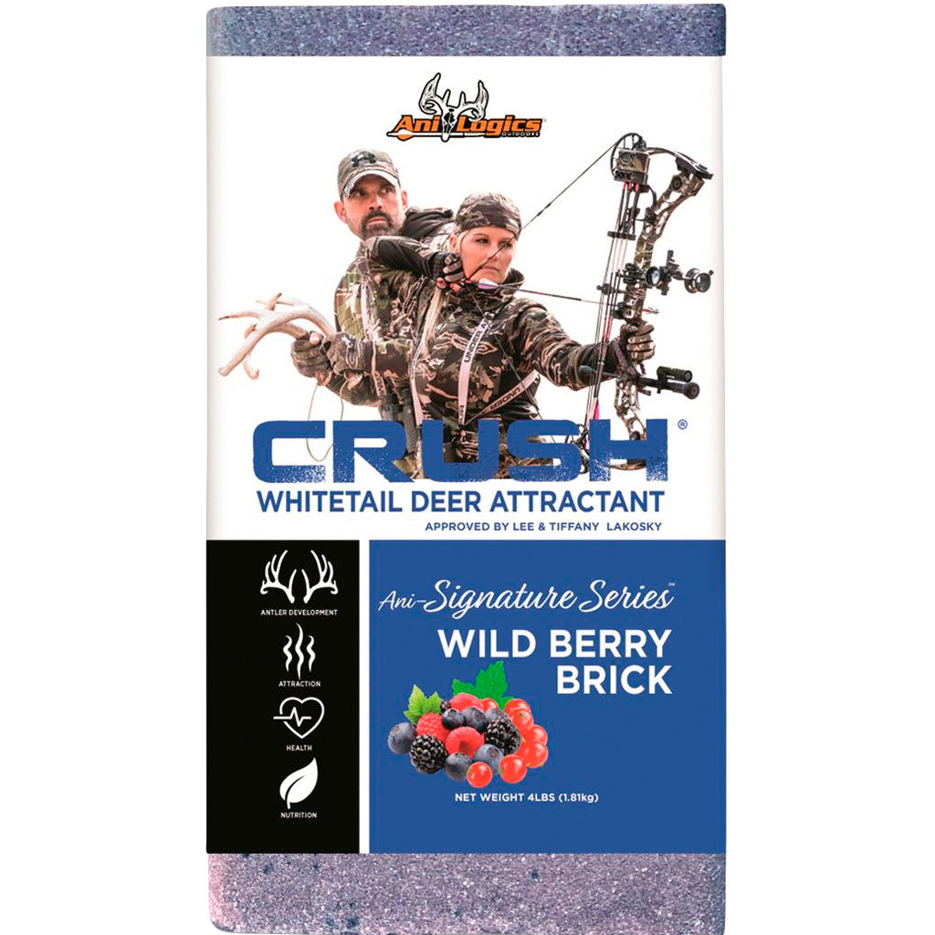 Ani-Logics Crush Wild Berry Brick 4lb - Vitamins, Minerals, and Probiotics for Deer