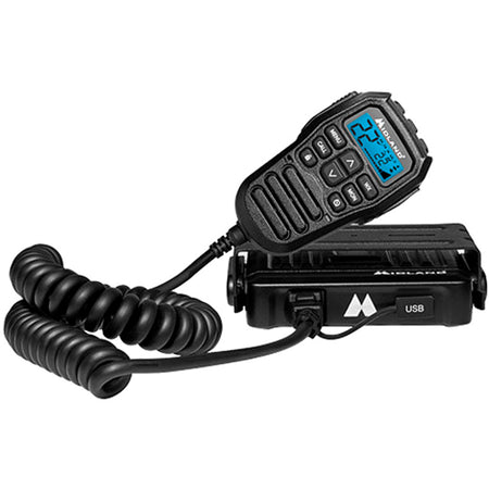 Midland MXT275 15W GMRS Mobile Radio with NOAA Weather Alert and USB-C