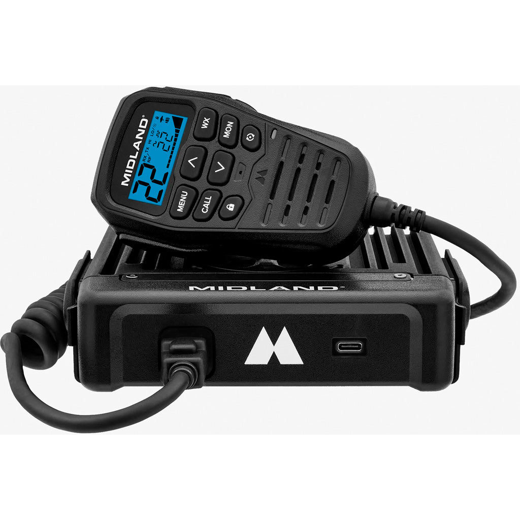 Midland MXT575 Micro Mobile GMRS Radio 50W with NOAA Weather Scan and Alert
