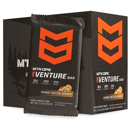 MTN OPS Venture Bar 10-Pack Peanut Butter Crunch Flavor