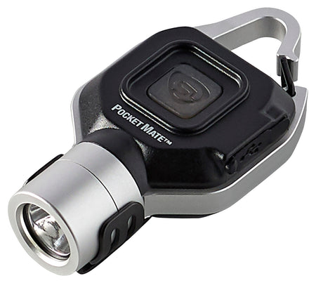 Streamlight Pocket Mate USB Silver 325 Lumens White LED EDC Flashlight with Snap Hook Clip
