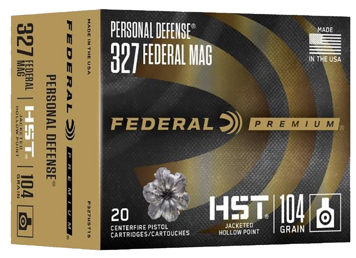 Federal Premium Personal Defense Jacketed Hollow Point 104 Grain .327 Federal Mag 1500 fps 604544684353