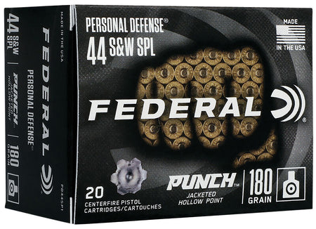 Federal Premium Personal Defense Jacketed Hollow Point 180 Grain .44 S&W Special 815 fps 604544677546