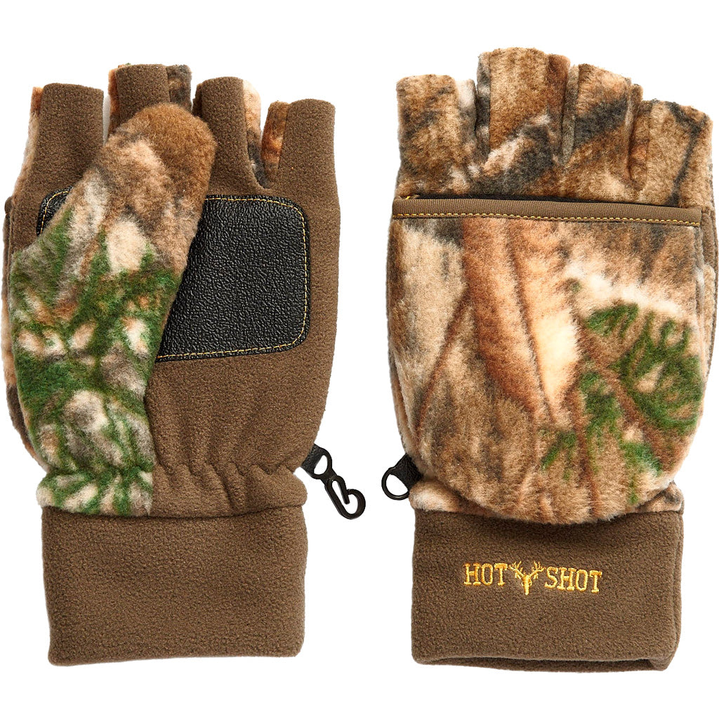 Hot Shot Bulls-eye Insulated Pop-top Mitten Med Realtree Edge