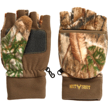 Hot Shot Bulls-eye Insulated Pop-top Mitten Med Realtree Edge
