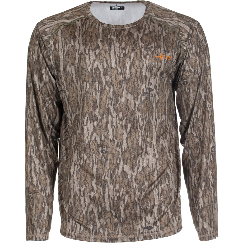 Habit Men's Siesta Cape LS Performance Shirt Large Mossy Oak New Bottomland