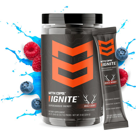 MTN Ops Ignite Bugle Berry 20-Count Trail Pack Energy Supplement