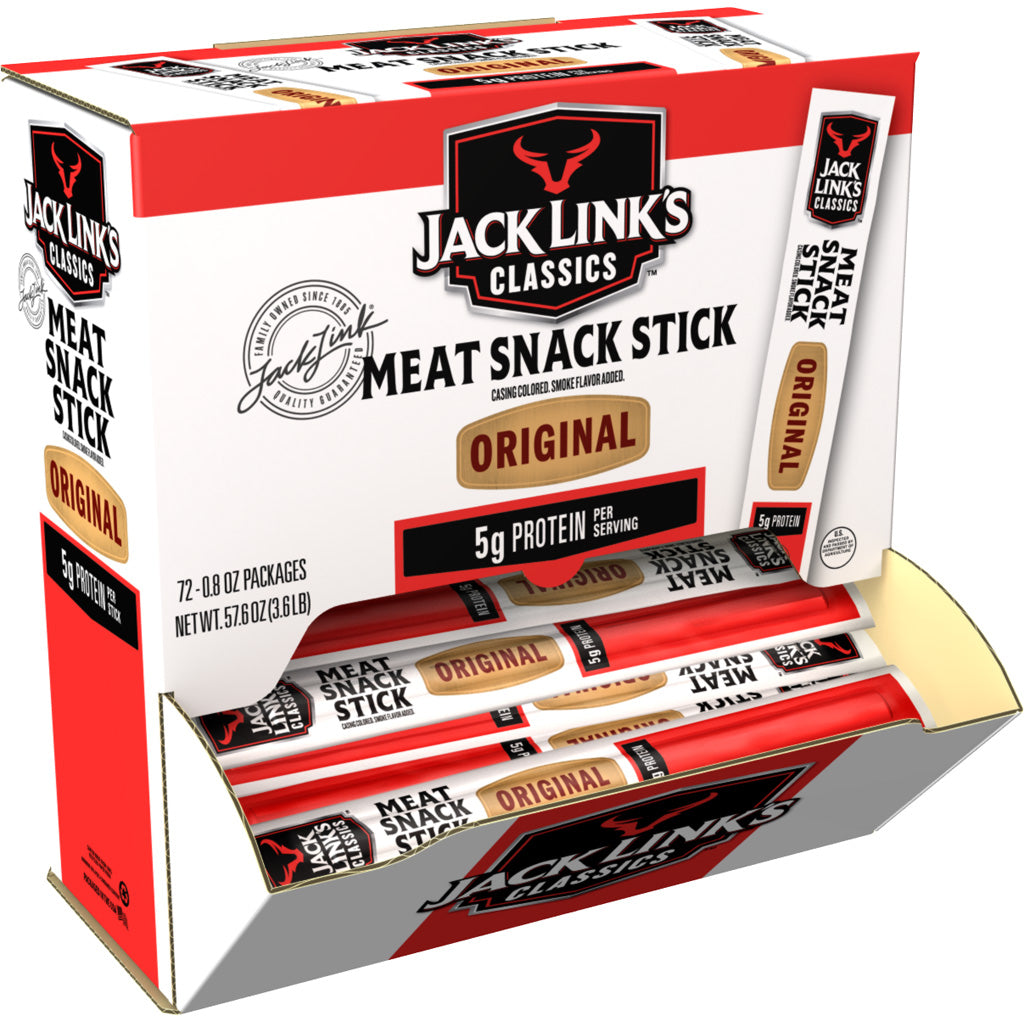 Jack Links 0.8oz Meat Stick Original Flavor Gravity Feed Counter Display 72ct