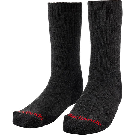 Badlands Black Heavyweight Merino Crew Sock - XL