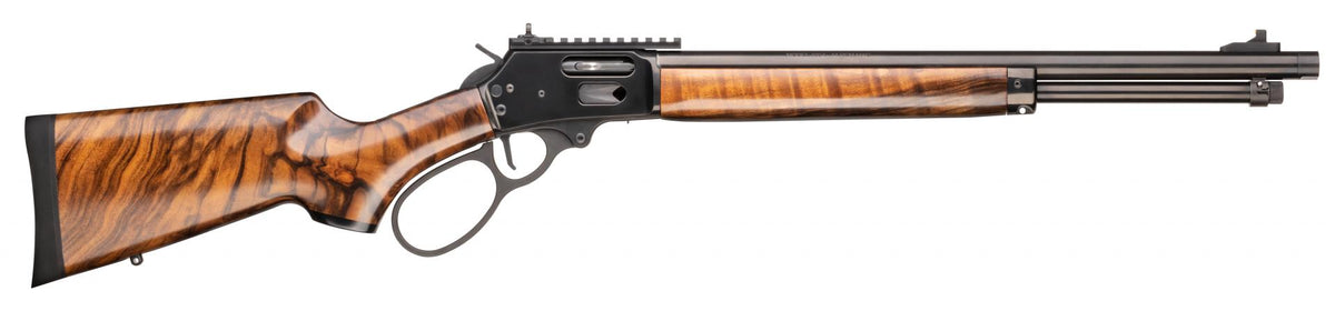 Smith & Wesson 14079 1854 44 Rem Mag 9+1 19.25" Black PVD Threaded Barrel, Black PVD Picatinny Rail Stainless Steel Receiver, Fixed Satin Walnut Stock, Large Loop