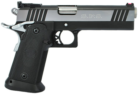 TriStar 85674 SPS Pantera 1911 9mm Luger 18+1 5" Stainless Steel Barrel, Black Chrome Serrated Steel Slide, Black Steel Frame w/Beavertail, Black Polymer Grip, Right Hand