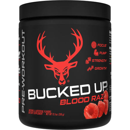 Bucked Up Pre-Workout 30 Serving Tub – Blood Raz
