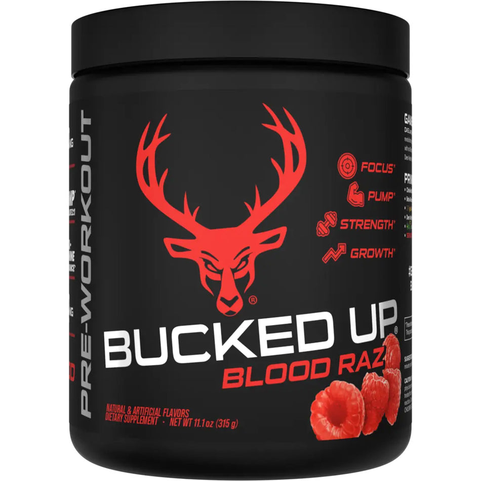 Bucked Up Pre-Workout 30 Serving Tub – Blood Raz