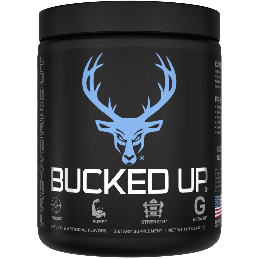Bucked Up Pre-Workout 30 Serving Tub – Blue Raz