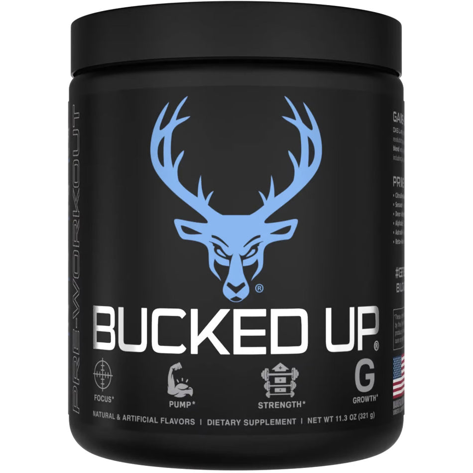 Bucked Up Pre-Workout 30 Serving Tub – Blue Raz