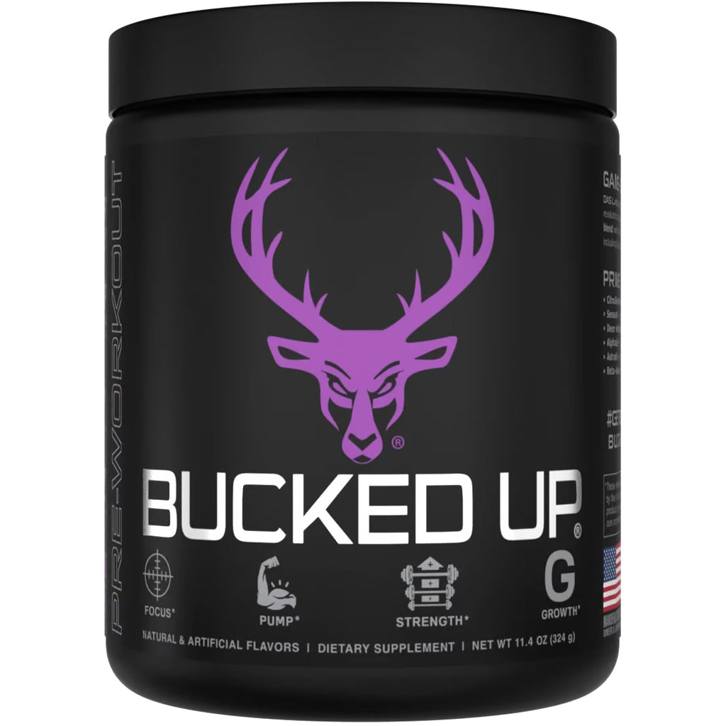 Bucked Up Pre-Workout 30 Serving Tub – Grape Gainz
