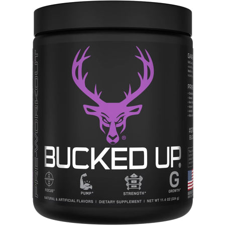 Bucked Up Pre-Workout 30 Serving Tub – Grape Gainz