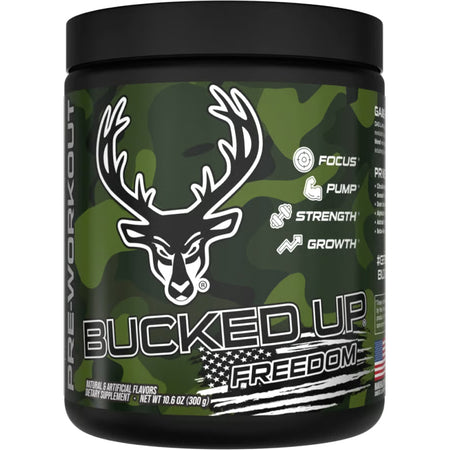Bucked Up Pre-Workout 30 Serving Tub – Freedom Grape
