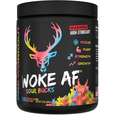 Bucked Up Woke AF Pre-Workout 30 Serving Tub – Sour Bucks