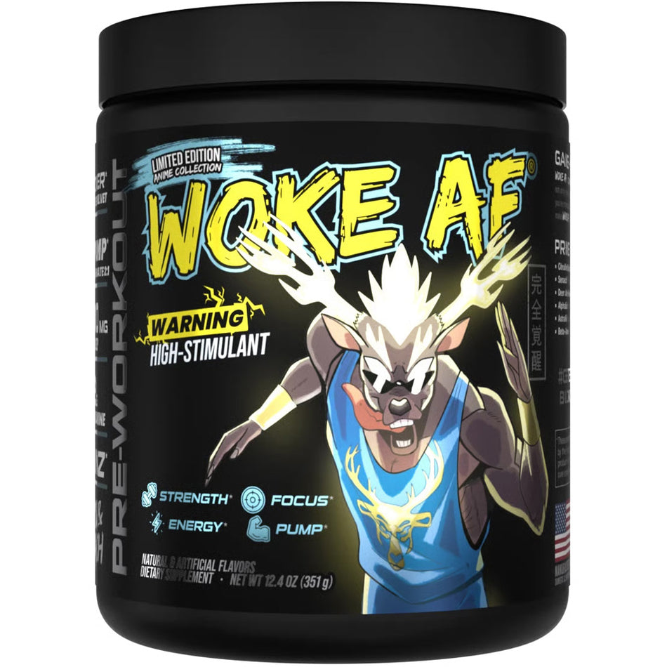 Bucked Up Woke AF Pre-Workout 30 Serving Tub – Anime Yuza/Peach