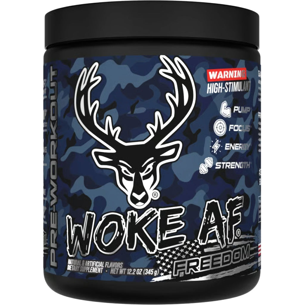 Bucked Up Woke AF Pre-Workout 30 Serving Tub – Freedom Grape