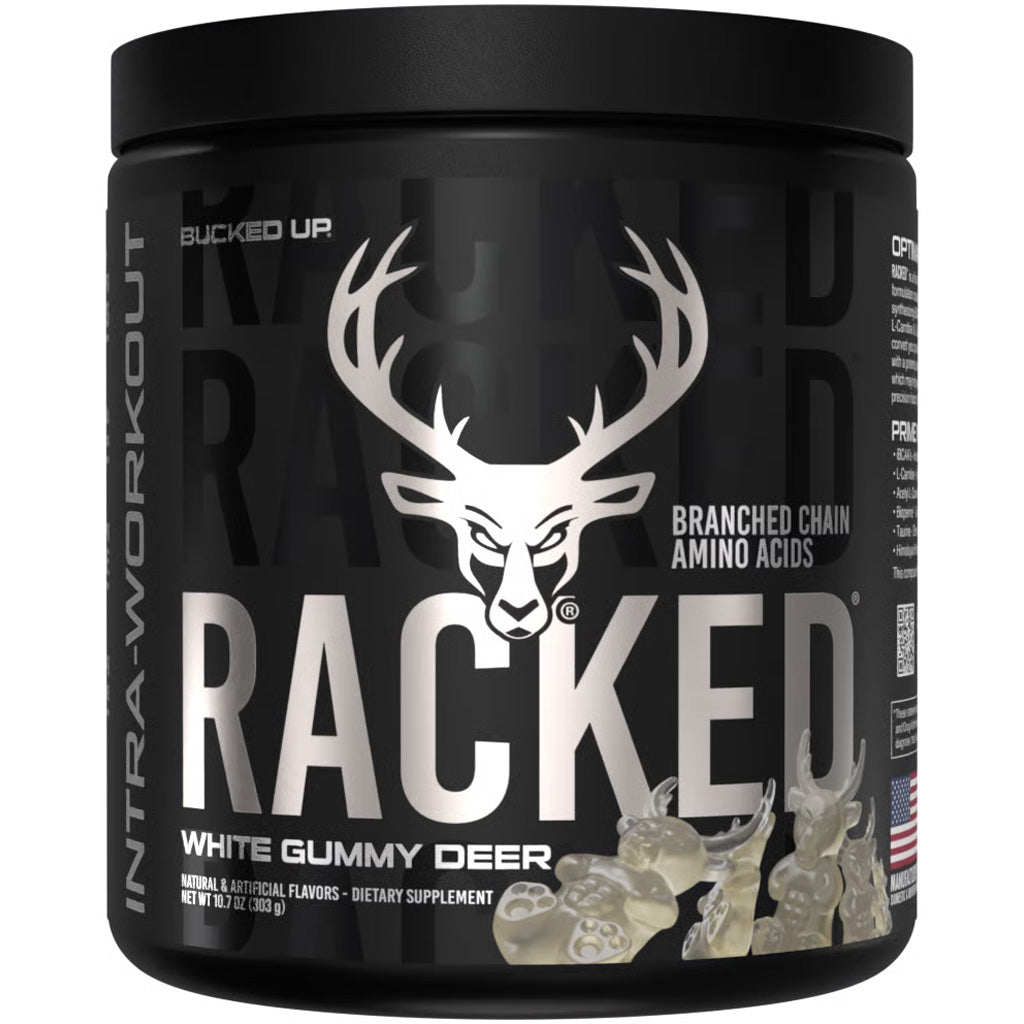 Bucked Up Racked BCAA 30 Serving Tub – White Gummy Deer