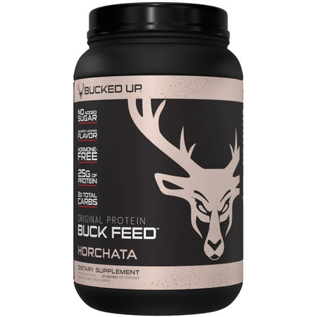 Bucked Up Buck Feed Horchata Whey Protein 30 Serving Container