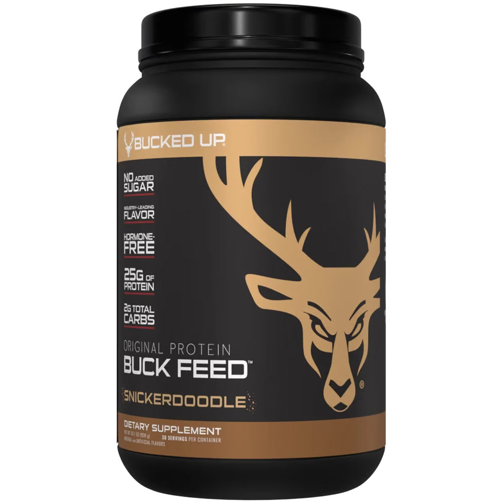 Bucked Up Buck Feed Snickerdoodle Whey Protein 30 Serving Container