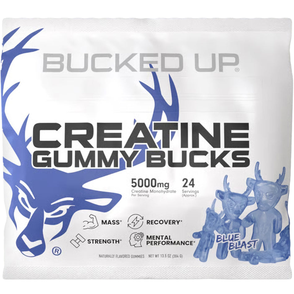 Bucked Up Blue Blast Creatine Gummies 24-Piece Pack