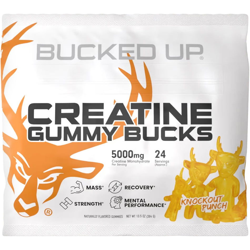 Bucked Up Knockout Punch Creatine Gummies 24-Piece Pack