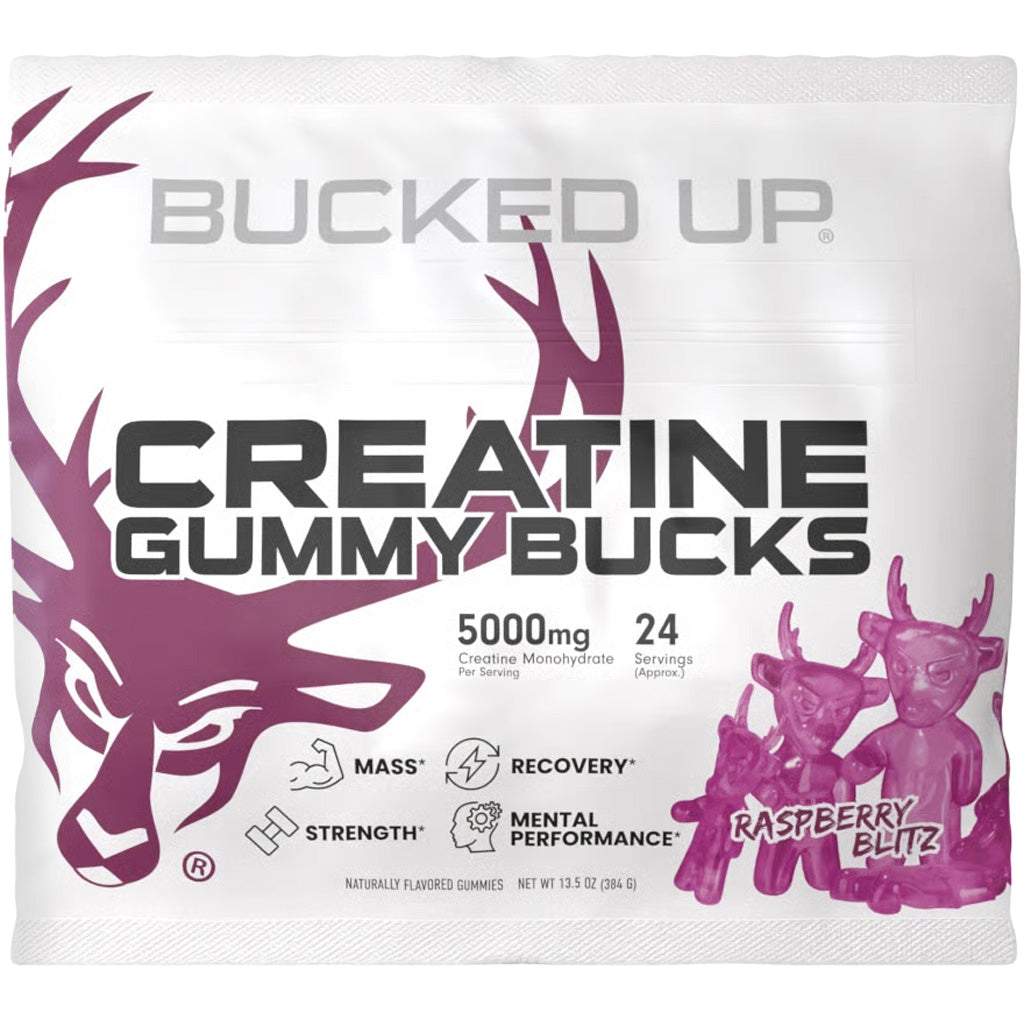 Bucked Up Raspberry Blitz Creatine Gummies 24-Piece Pack