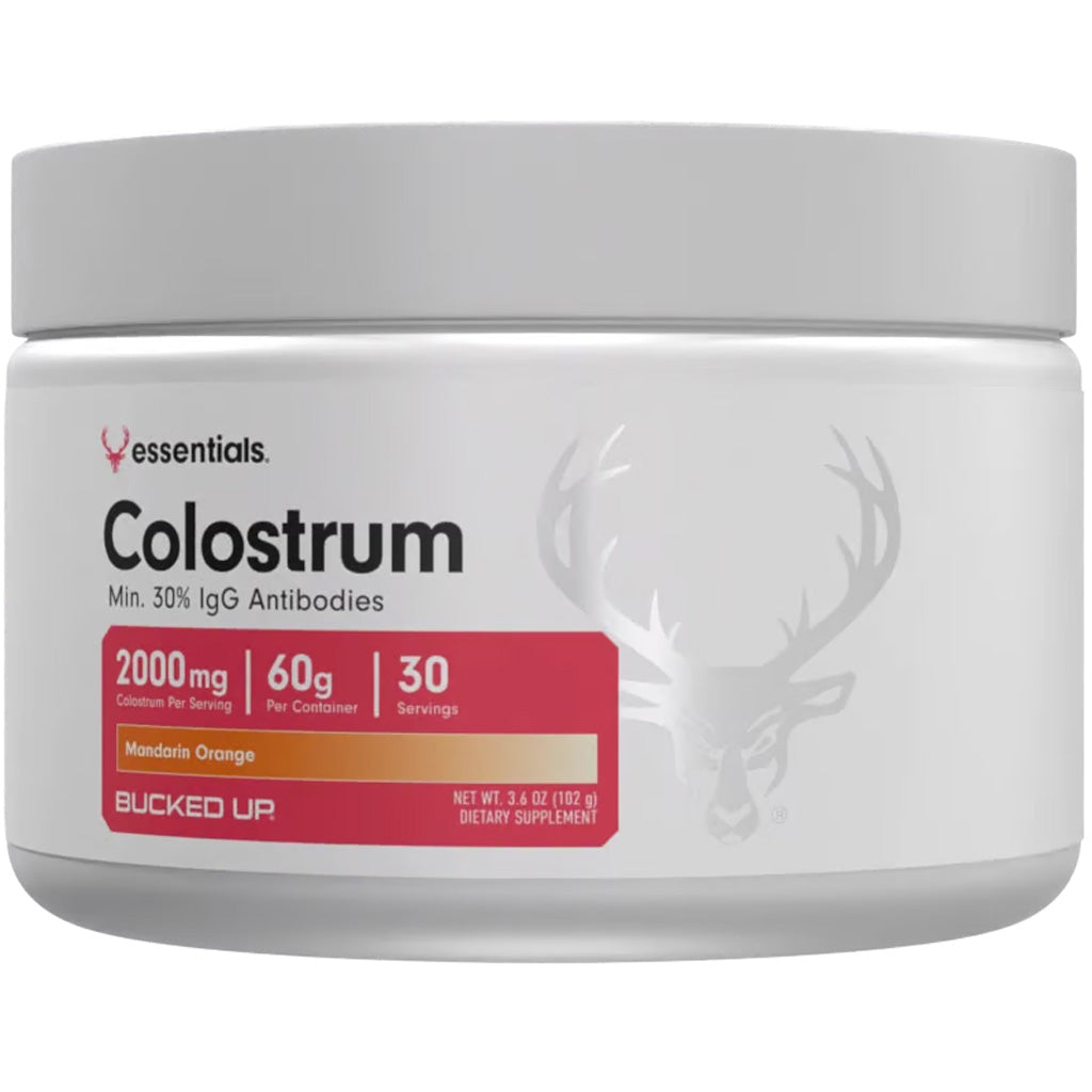 Bucked Up Colostrum Antibody Powder Orange 30 Serving Container
