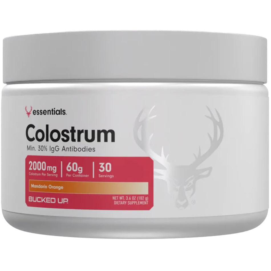 Bucked Up Colostrum Antibody Powder Orange 30 Serving Container