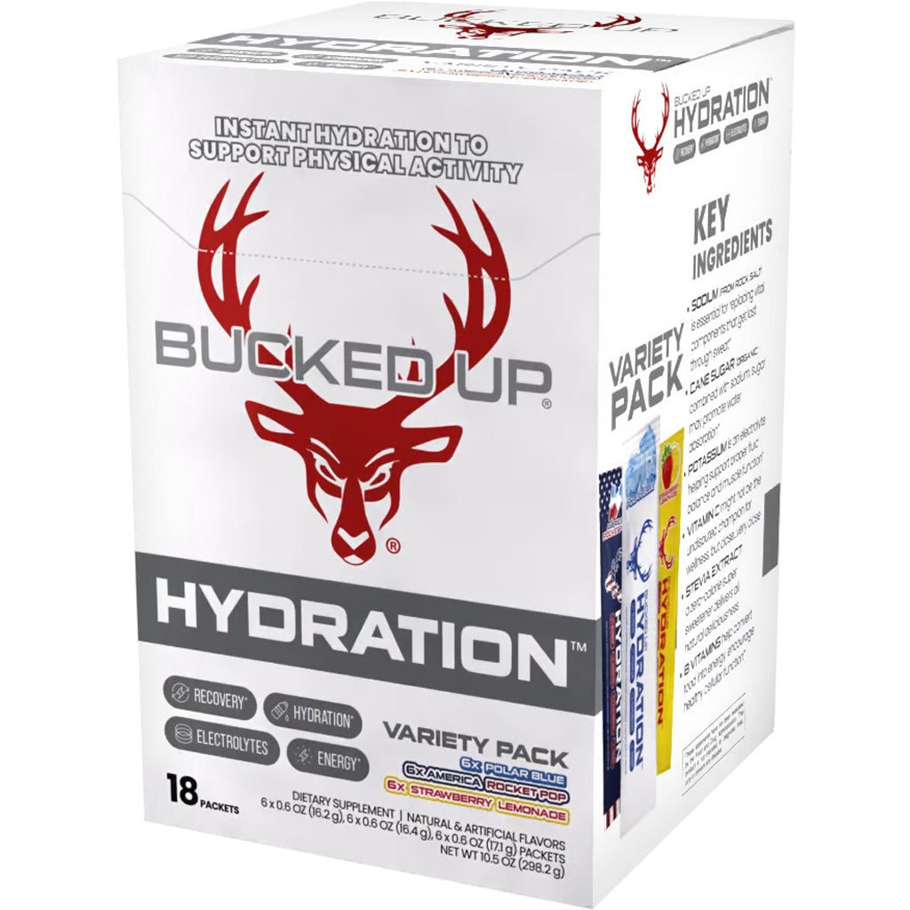 Bucked Up Hydration 2.0 BKFC Lemonade Flavor Electrolyte Sticks 18 Pack Box