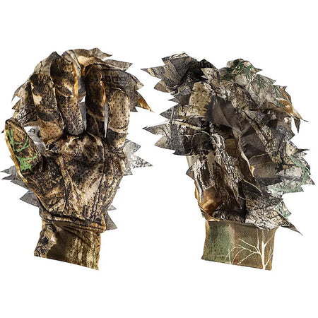 Titan 3D Leafy Camo Gloves with Rubber Palm Grip Realtree APX