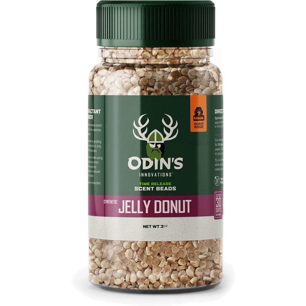 Jelly Donut Scented Attractant Beads 3oz Bottle by Odin's Innovations