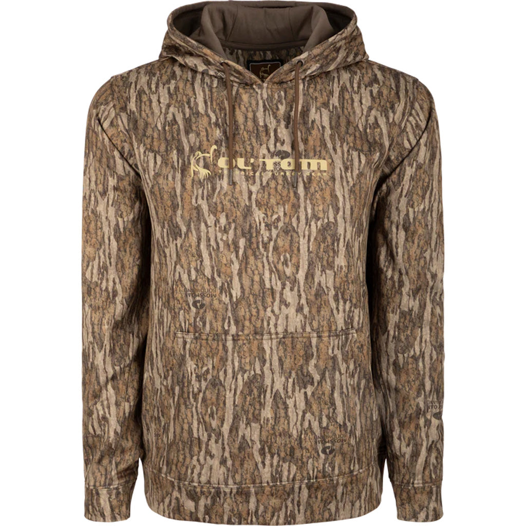 Drake Ol' Tom Men's Camo Performance Fleece Hoodie MO Bottomland Medium