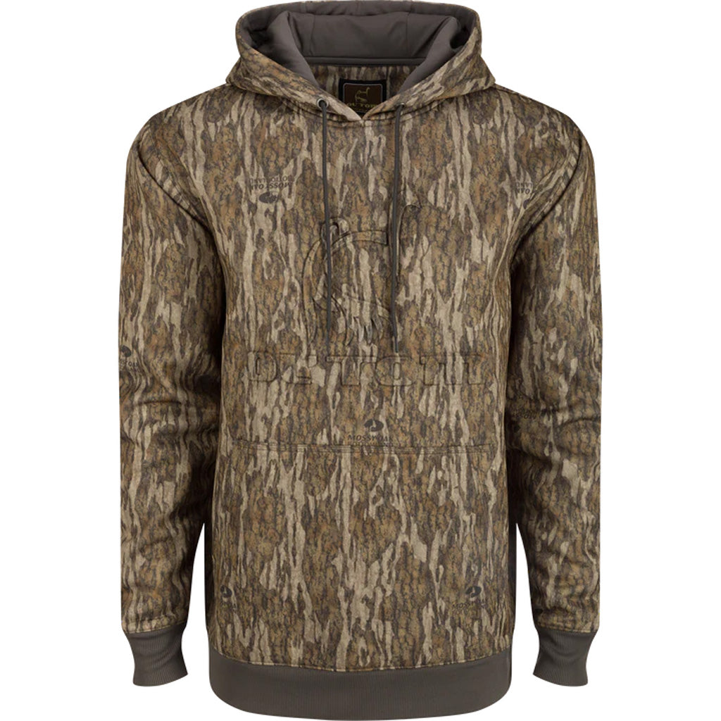 Drake Ol' Tom Back Eddy Water-Resistant Camo Hoodie MO Bottomland Medium